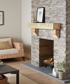 Chimney Decor, Slate Fireplace, Feature Wall Living Room, Mosaic Tile Designs, Topps Tiles, Wooden Tile, Chimney Breast, Living Room Decor Fireplace, Fireplace Remodel