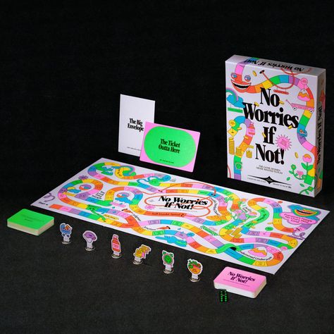 No Worries If Not mixes elements of popular board games like The Game of L Game Packaging, Board Game Design, Double Standards, Games Box, No Game No Life, Photo Images, Packaging Box, Board Design, Christmas Wishlist