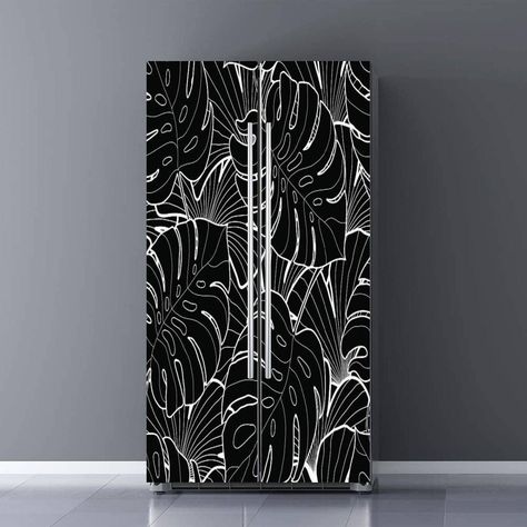 PRICES MAY VARY. 【Layout Size】32.3"W x 78.7"H, comes with 2 parts for easy installation (Before order this 3D Refrigerator Wrap Decal, please measured the size of your appliances to ensure they will fit for it). 【Premium quality】Eco-friendly PVC material, no peculiar smell, safe and environmental, Waterproof, durable, pressure resistant, easy to clean 【Perfect Decoration Idea】HD printed, brightly colored, it's a good choice for home renovation and expanding indoor visual space. We have veriaty o Refrigerator Wraps Ideas, Refrigerator Skins, Refrigerator Makeover, Peel And Stick Kitchen, Air Conditioner Design, Refrigerator Wrap, Refrigerator Wraps, Refrigerator Covers, Door Mural