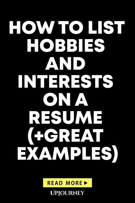 Discover the best way to list hobbies and interests on your resume with these great examples. Learn how to enhance your resume and stand out to potential employers by showcasing your unique hobbies and passions. Elevate your job application with a well-crafted hobbies section that complements your professional experience. Get inspired to create a personalized resume that highlights not just your skills but also what makes you interesting and well-rounded. Unique Hobbies, Work Etiquette, Psychology Terms, Professional Resume Examples, Friendship And Dating, Life Questions, Success Tips, Business Skills, Work Culture