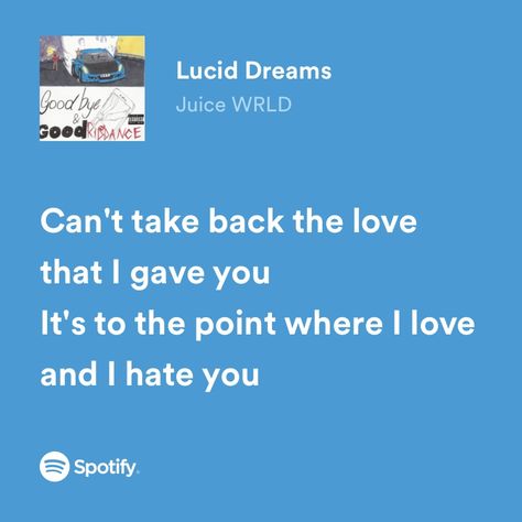 Lucid Dreams Lyrics, Lucid Dreams, Spotify Lyrics, Sweet Snacks Recipes, Snacks Recipes, Lucid Dreaming, I Hate You, Take Back, Sweet Snacks