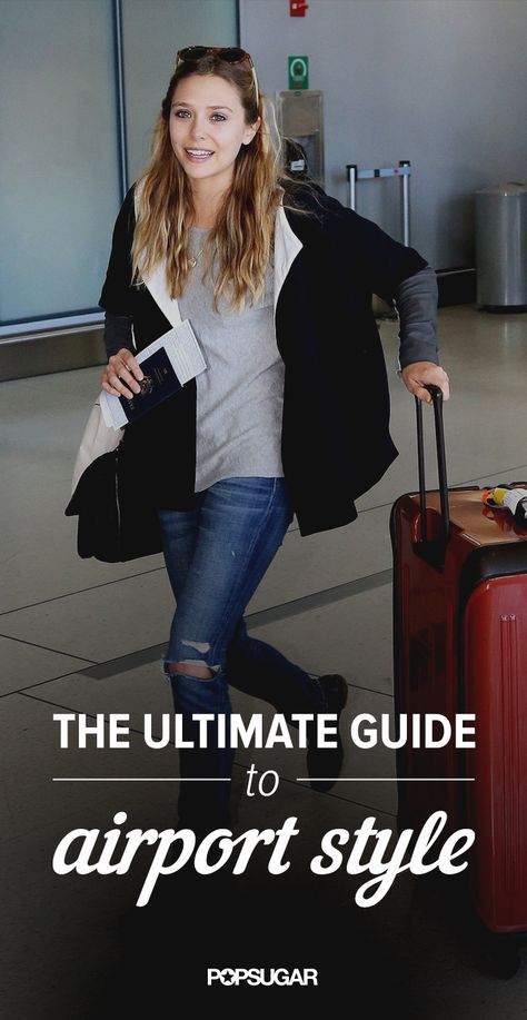 71 Style Tips to Steal From the Airport's Best Dressed Celebs Celebrity Travel Style, Airport Chic, Airport Travel Outfits, Airplane Outfits, Airport Travel, Clubmaster Sunglasses, Travel Wear, Travel Outfits, Celebrity Travel