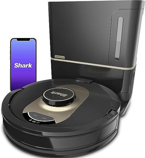 Shark AV2501AE AI Robot Vacuum with XL HEPA Self-Empty Base, Bagless, 60-Day Capacity, LIDAR Navigation, Perfect for Pet Hair, Compatible with Alexa, Wi-Fi Connected, Carpet & Hard Floor, Black Vacuum Reviews, Vacuum Sealer Bags, Cleaning Vacuum Cleaner, Vacuum Accessories, House Map, Vacuum Suction, Robot Vacuum Cleaner, Hard Floor, Robot Vacuum