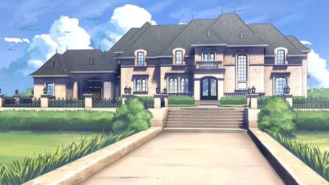 Hallway Background, Gacha Life Backgrounds, Gacha Backgrounds Outside, Anime Houses, House Hallway, Casa Anime, Anime House, Country Backgrounds, Gacha Backgrounds