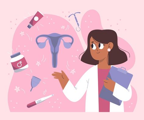 Concepto de ginecología | Free Vector #Freepik #freevector #humano Iud Removal, Pregnancy Illustration, Ways To Get Pregnant, Flat Design Illustration, Get Pregnant, Aesthetic Tumblr, Medical Aesthetic, Trying To Conceive, Medical Illustration