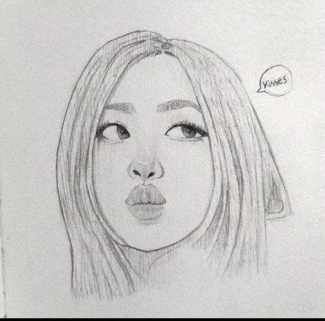 Rose Drawing Blackpink, Filipino Pfp, Easy Disney Drawings, Rose Sketch, Easy Cartoon Drawings, Pencil Sketch Images, Meaningful Drawings, Face Sketch, Art Tools Drawing