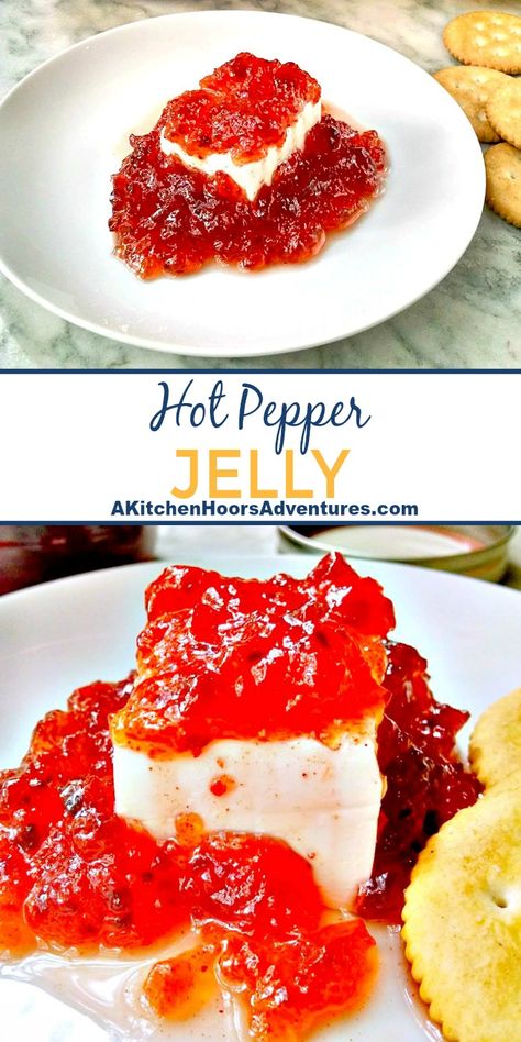 Small Batch Pepper Jelly Recipe, Small Batch Hot Pepper Jelly, Canning Hot Peppers, Dehydrated Recipes, Pepper Jelly Recipes, Red Pepper Jelly, Easy Canning, Hot Pepper Jelly, Canning Ideas