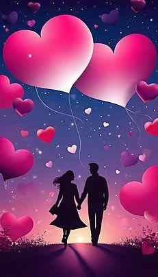 Heart Images Romantic, Background Love Couple, Love Romance Art, Valentines Day Couple Images, Love Background Wallpaper, Background Valentines Day, Valentine Cartoon, In Love Couple, Valentine Couple