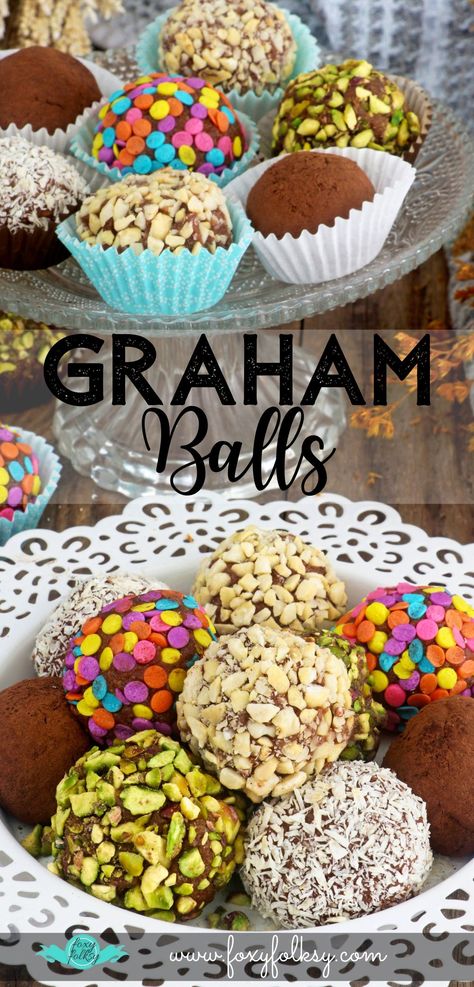 Graham Balls Packaging Ideas, Graham Balls Aesthetic, Graham Balls Packaging, Graham Balls Recipe, Graham Balls, Foxy Folksy, Filipino Desserts, Sweet Cravings, Balls Recipe