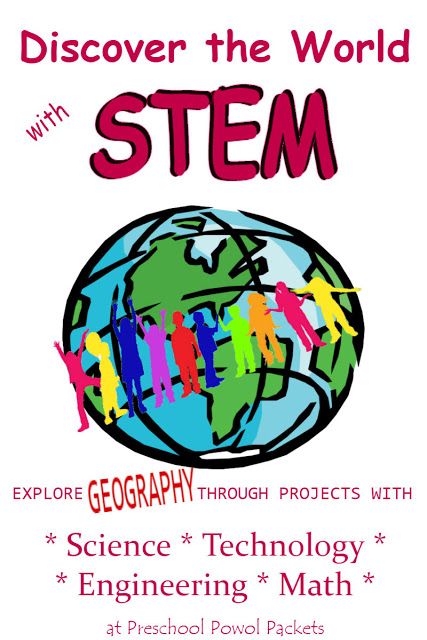 Geography Around the World through STEM Projects | Preschool Powol Packets Preschool Stem Projects, Challenge Activities, Cool Science Fair Projects, Science Technology Engineering Math, Fun Stem Activities, Around The World Theme, Stem Experiments, Homeschool Preschool Curriculum, Preschool Stem