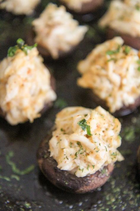 Crab Stuffed Mushrooms Ruths Chris, Fried Mushroom Recipes, Cajun Cream Sauce, Mushrooms Stuffed, Crab Stuffed Mushrooms, Cake Inside, Cheese Stuffed Mushrooms, Ruth Chris, Honey Roasted Carrots