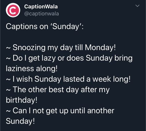 #sunday #sundayfunday #sundaymorning #sundayquotes #sundayroutine #lazydays #lazysunday #lazy #sundaydinner #captions #captionsforpictures #captionplus #captionthis #captionideas #captionsforinstagram #captiongame Lazy Sunday Captions Instagram, Sunday Morning Captions Instagram, Lazy Day Captions, Sunday Ig Captions, Sunday Captions Instagram, Sunday Captions, Sunday Thoughts, Snapchat Captions, Sunday Pictures