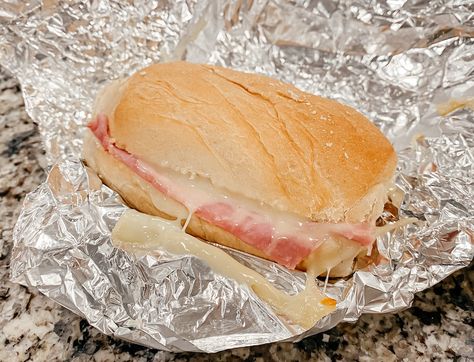 Ham And Cheese Hot Sandwiches, Hot Ham And Cheese Hoagies, Oven Ham And Cheese Sandwiches, Ham Melt Sandwiches, Hot Ham And Cheese Sandwiches Baked In Foil, Hot Ham Sandwich Recipes, Copycat Hardees Hot Ham And Cheese, Ham And Cheese Sandwich Ideas, Hot Ham And Cheese Sandwiches Baked