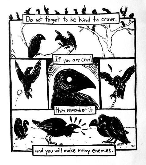 Crow Person, Crow Aesthetic, Black Birds, Crows Ravens, Charm School, Kraken, Ravens, Comic Strip, Black Bird