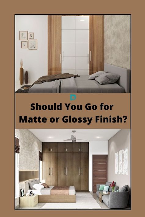 Difference Between Matte And Glossy Finish Small Bedroom Wardrobe, Space Saving Bedroom, Bedroom Wardrobe Design, Design Cafe, Wardrobe Designs, Sliding Wardrobe Doors, Beautiful Office, Wardrobe Room, Minimalist Office