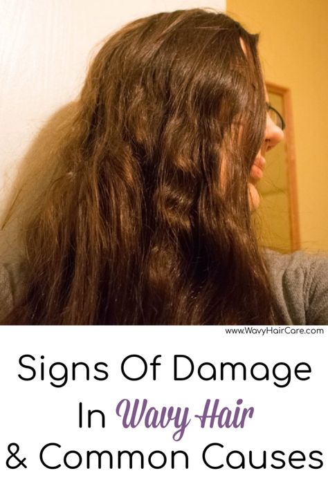 Signs That Your Wavy Hair Is Damaged Split ends. These are a giveaway that your hair is definitely damaged. It’s best to have them trimmed because while splits will start at the ends, if left untreated they can continue to split up the hair shaft. Unexplained texture change. Texture can change due to hormonal changes […] Damaged Wavy Hair, Haircare Ideas, Wavy Hair Care, Black Hair Growth, Shea Butter Hair, Natural Hair Oils, Wavy Haircuts, Split Hair, Hair Porosity