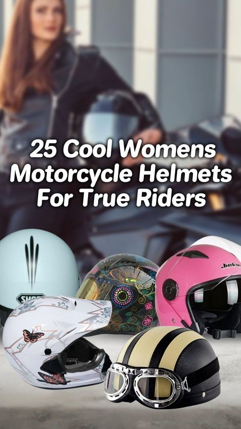 Woman Motorcycle Helmet, Ladies Motorcycle Helmets, Women Helmets Motorcycle, Female Motorcycle Helmets, Cool Motorcycle Helmets For Women, Motorcycle Helmets For Women, Cool Helmets, Woman On Motorcycle, Motorcycle Gear For Women