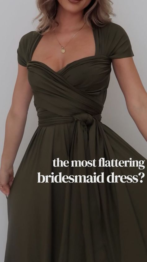 Lydia Rose on Instagram: “The suits everyone bridesmaid dress? 🤔 tag a bride/bridesmaid!⁠ •⁠ #fashiontips #fashionhacks #styletips #stylehacks #fashionhelp…” Infinity Gown Style, Infinity Dress Outfit, Infinity Dress Ways To Wear With Sleeves, Multiway Bridesmaid Dress Styles, Infinity Dress Ways To Wear Tutorial, Wrap Bridesmaid Dresses, Multiwear Dress, Infinity Dress Tutorial, Multi Way Bridesmaid Dress