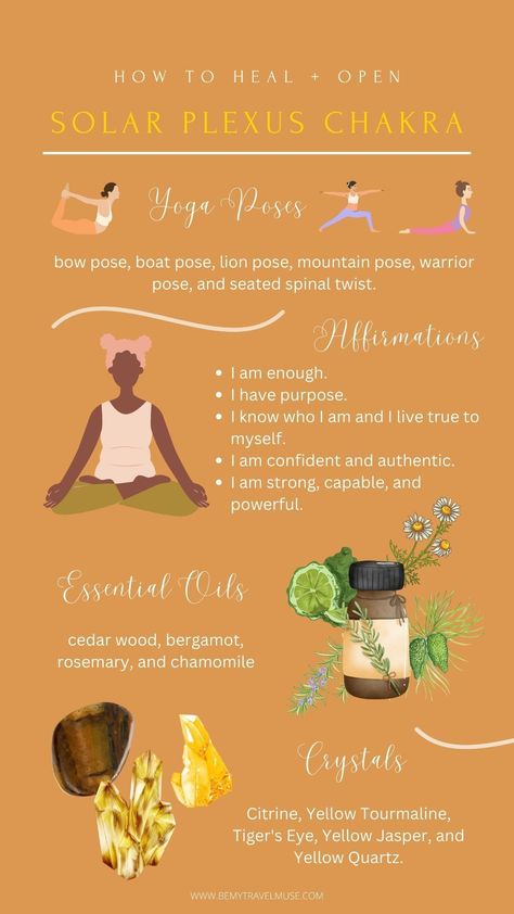 Solar Plexus Chakra Yoga Poses, Solar Plexus Chakra Essential Oils, Manipura Chakra Yoga Poses, Solar Chakra Healing, Yoga Poses For Chakras, Solar Plexus Yoga, Root Chakra Yoga Poses, Healing Solar Plexus, Solar Plexus Healing