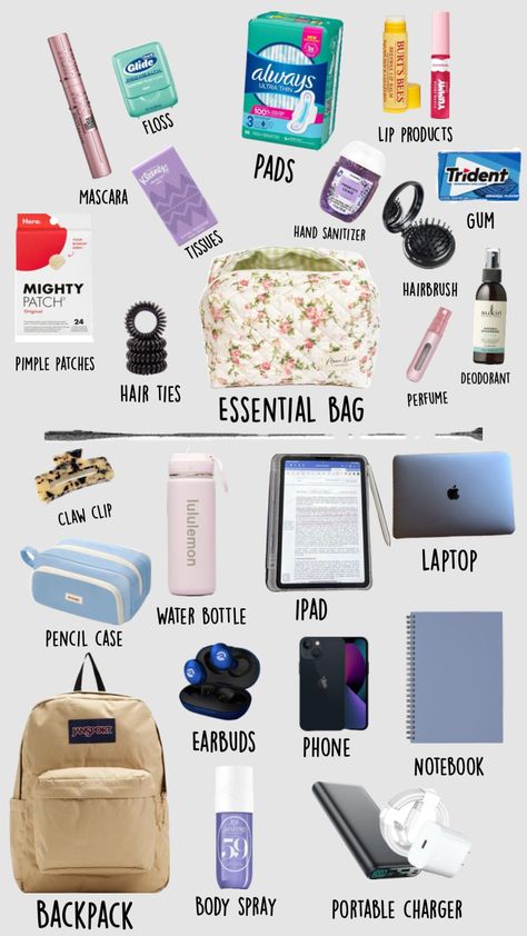 . Find the best deals on supplies, clothes, and backpacks for your child. #backtoschool #schoolsupplies #backpack Road Trip Kit, School Emergency Kit, School Backpack Essentials, Preppy School Supplies, Get Home Bag, Everyday Bag Essentials, School Survival Kits, School Must Haves, School Bag Essentials