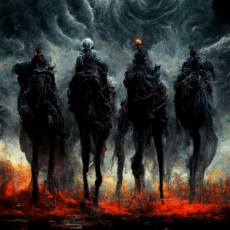 Horsemen Of The Apocalypse Tattoo, 4 Horsemen Of The Apocalypse, Apocalypse Tattoo, Four Horsemen Of The Apocalypse, 4 Horsemen, Four Horseman, The Four Horsemen, Four Horses, Evil Demons