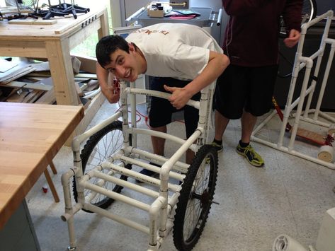 PVC Wheelchair,(1 Inch Pipe) : 8 Steps - Instructables Diy Wheelchair, Wheelchair Hacks, Diy Projects Using Pvc Pipe, Beach Chairs Diy, Beach Wheelchair, Pvc Chair, Knee Scooter, Pvc Furniture, Wheelchairs Design