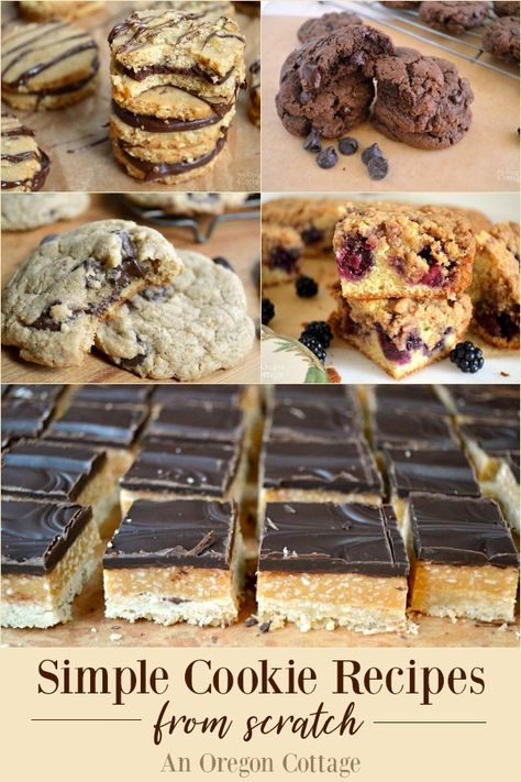 Here's your go-to list for real food, simple cookie recipes - everything from good & healthy to rich & decadent, for everyday to special occasions. Weekday Recipes, Oregon Cottage, Cottage Recipes, Simple Cookie, Cookie Recipes From Scratch, Recipes From Scratch, Jar Recipes, Food Simple, Healthy Cookie