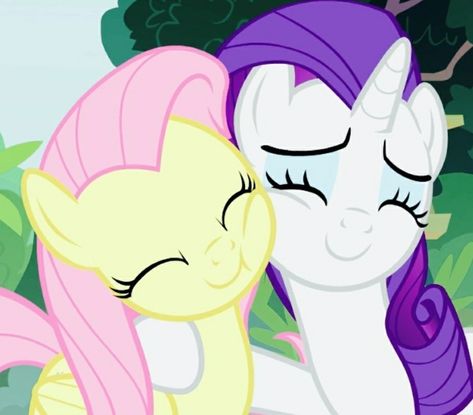 #rarity #fluttershy #rarishy #hug #ponies #pony #bronies #brony #mlp #mylittlepony #icons #mlpicons #crystaltunes Rarity And Fluttershy, Fluttershy, Ponies, Rarity