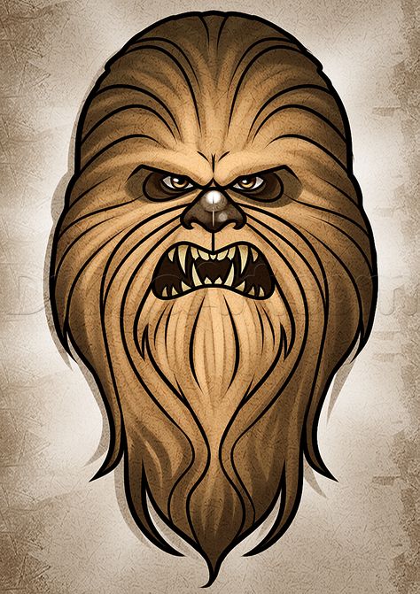 how to draw chewy easy Chewbacca Art, Chewbacca Wallpaper, Star Wars Art Drawings, Star Wars Makeup, Yoda Drawing, Star Wars Cookies, Easy Step By Step Drawing, Star Wars Crafts, Star Wars Character