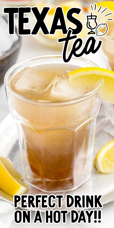 Texas Tea Recipe, Long Island Iced Tea Recipe, Alfredo Recipes, Popular Cocktail Recipes, Texas Tea, Tea Cocktail, Twisted Tea, Strong Drinks, Easy Cocktail