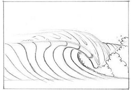 How to draw Waves: Simple, Step By Step and two option Draw Waves, Ocean Wave Drawing, Wave Drawing, Water Drawing, Art Instructions, Surf Art, Drawing Lessons, Art Plastique, Pictures To Draw