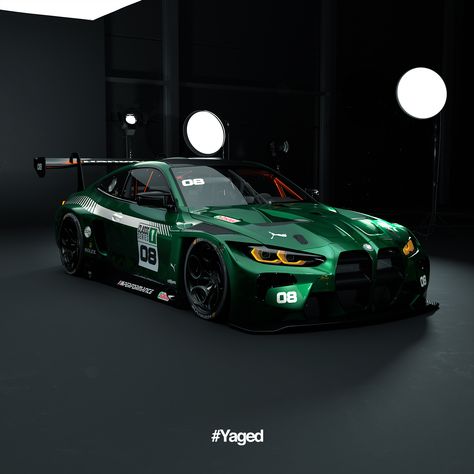 BMW M4GTS British Green - Yagodesign Bmw M4 Gt3, British Green, Hover Car, M4 Gts, Wrapping Design, Car Builds, Car Wrapping, Racing Car Design, British Racing Green