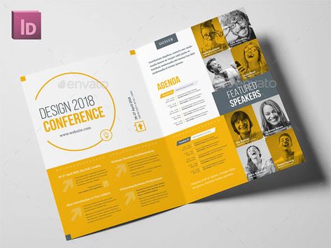 Event Brochure, Conference Program, Brochure Design Creative, Event Programs, Brochure Design Layout, Leaflet Design, Conference Design, Booklet Design, Event Program