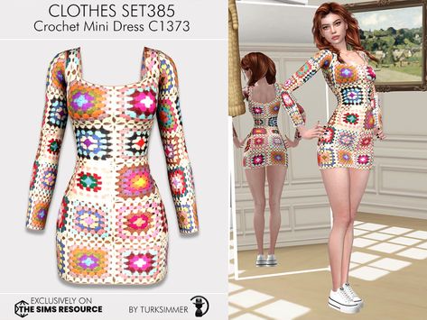 Sims 4 Clothes Cc, Elderly Clothing, Crochet Tube, Crochet Tube Top, Clothes Cc, Pelo Sims, Sims 4 Teen, Sims 4 Dresses, Sims 4 Cc Packs