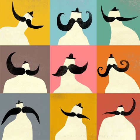 Moustache Logo, Moustache Illustration, Mustache Illustration, Red Cheeks, Kitchen Designs Layout, Title Sequence, Drawing Inspo, Mexican Art, Kitchen Designs