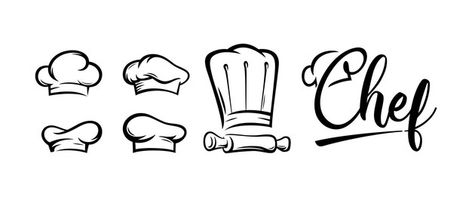 Chef restaurant modern logo set | Premium Vector #Freepik #vector #cap-logo #hat-logo #hat #logo-set Chef Restaurant, Cooking Logo, Chef Logo, Female Chef, Food Logo Design, Vector Icons Illustration, Bakery Logo, Restaurant Logo Design, Chef Hat