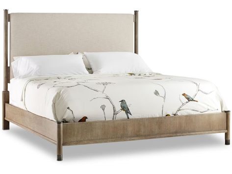 Hooker Furniture Bedroom Affinity King Upholstered Bed 6050-90966-GRY Hooker Furniture Bedroom, California King Platform Bed, King Upholstered Bed, Queen Upholstered Bed, King Platform Bed, Upholstered Panel Bed, Queen Platform Bed, Bedroom Panel, Queen Mattress Size