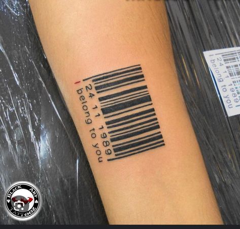 Bar Code Tattoo Ideas, Bar Code Tattoo, Code Tattoo, Barcode Tattoo, Relationship Tattoos, Tattoo For Son, Arm Band Tattoo, Bar Code, Maori Tattoo