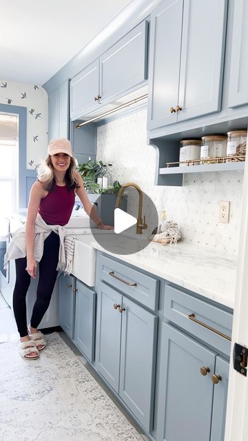 Lauren Jansen | DIY on Instagram: "Laundry room functionality tour! Because I’ve been on a mission to make this room as beautiful and functional as humanly possible ✨ LINK BELOW 👇

I built in some mesh drying racks for sweaters and long slide out shelves for hampers and storage…

But here are a few upgrades I’ve added to take the room to the next level!

- CABINET DAMPERS - grab cabinet dampers to screw into the top corner of your face frame (hinge side) to convert your cabinet doors into soft close without the headache of a hinge change.
- RETRACTABLE EVERYTHING - I added a retractable hanging rod for quick steaming sessions, drying rack for larger items, and a clothesline for the biggest items you need to hang dry.
- STEP STOOL - I tucked a brass step stool behind my dryer so I could fu Laundry Room Pull Out Drying Racks, Hanging Clothes Laundry Room, Indoor Drying Rack, Laundry Room Hanging Rod, Vertical Pull Out Drying Rack Laundry, Built In Drying Rack Laundry, Diy Laundry Cabinet Ideas, Hanging Hamper, How To Hang Cabinets Laundry Rooms