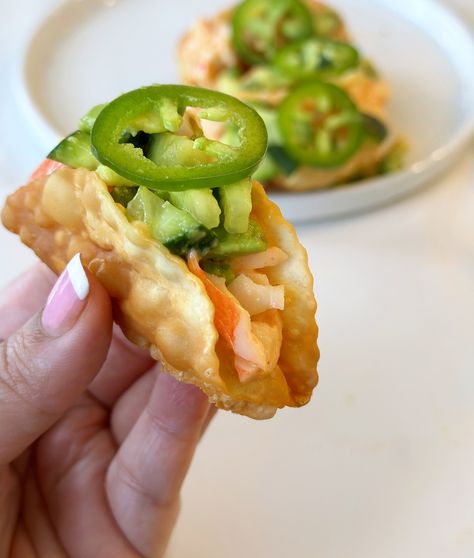 Nobu-Style Crab Tacos — anAmazing appetite Nobu Copycat Recipes, Nobu Recipes, Nobu Recipe, Crab Tacos, Pretty Lifestyle, Spicy Crab, Cucumber Avocado Salad, Shrimp Skewers, Cucumber Avocado