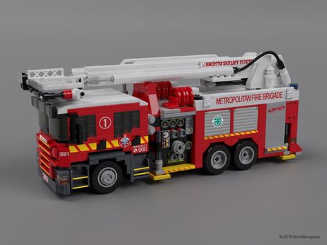 Scania P360 - "Tower Ladder" | This is also a commissioned m… | Flickr Lego Fire Station, Lego Ambulance, Lego Technic Truck, Lego Crane, Lego Hobby, Jurassic Park Jeep, Lego Fire, Future Concept Cars, Lego Truck