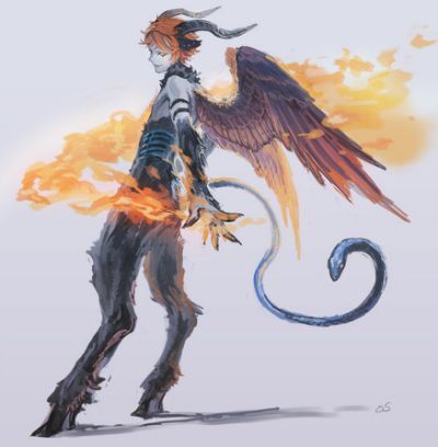 Human Chimera Greek Creatures, Demon Boy, Anime Demon Boy, Monster Concept Art, Mythical Creatures Art, Creature Concept Art, Creature Concept, Monster Art, Angel Art