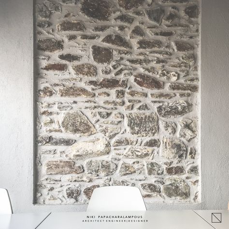 Decorative Stone Wall Interior Design, Exposed Stone Wall Interior, Natural Stone Wall Interior, Exposed Stone Wall, Stone Wall Decoration, Material Exhibition, Stone Design Interior, Rock Stone Wall, Stone Wall Ideas