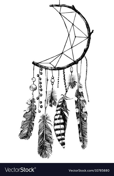 Indian Dream Catcher Tattoos, Dream Catcher Vector, Dream Catcher Drawing, Indian Dream Catcher, Dream Catcher Tattoo Design, Native Tattoos, Wind Catcher, Dream Catcher Art, Dream Catcher Tattoo