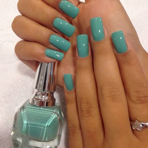 . Squoval Nails, Blue Nail, I Love Nails, Cute Nail Designs, Fancy Nails, Makati, Dope Nails, Gorgeous Nails, Green Nails