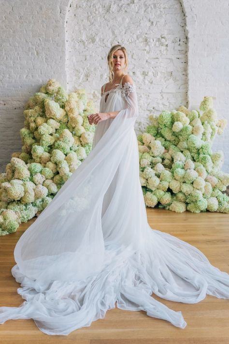 Halloween is almost here, so we decided to celebrate with a list of wedding gowns that would be perfect for any witch. 🧙‍♀️ Only a good witch could rock this enchanting chiffon gown by Carol Hannah. #halloweeninspo #halloweenbride #halloweenwedding #blackbridaldress #blackweddingdress #darkbride #witchybride #witchybridal Alexander Mcqueen Wedding Dresses, Carol Hannah Bridal, Reem Acra Wedding Dress, Champagne Gown, Carol Hannah, Black Halloween Dress, Vera Wang Wedding, Wedding Dresses Vera Wang, Under Your Spell