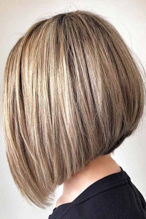 Popular And Stylish Cuts Blonde Color #bobhaircut #stackedbob #haircuts #mediumhair #straighthair A Line Haircut, Line Bob Haircut, Angled Bob Haircuts, A Line Bobs, Bob Haircut Ideas, Best Bob Haircuts, Medium Bob, Stacked Bob Haircut, Wavy Bob Hairstyles