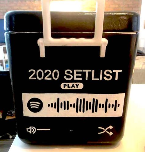 2020 Setlist music for painted fraternity formal cooler. Spotify painted coolers. Ideas for your next frat cooler. Painting Coolers For Guys Fraternity, Coolers For Fraternity Formals, Easy Cooler Painting Ideas, Fraternity Formal Cooler, Frat Coolers Ideas Fraternity, Frat Painted Cooler, Frat Beach Weekend Cooler, Myrtle Beach Frat Cooler, Fraternity Formal Coolers