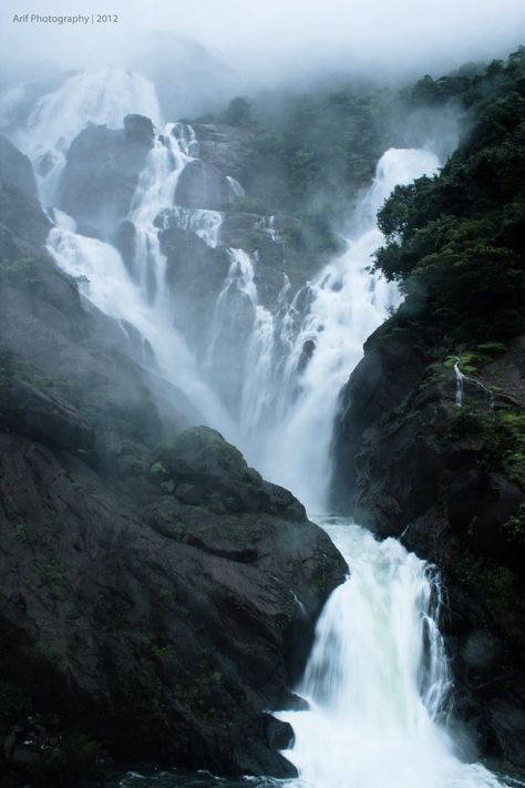 #dhoodhsagar #waterfalls Nature Waterfall, Scenery Photography, Beautiful Waterfalls, Amazing Nature, Nature Beauty, Breathtaking Views, Beautiful World, Pretty Pictures, Wonders Of The World