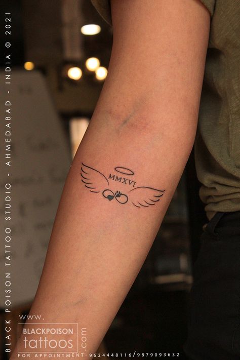 The infinity symbol defines the concept of never ending and limitlessness. #infinitytattoo #wingstattoo #infinitywithhearttattoo #infinitywithpawtattoo #romandatetattoo #forearmtattoos #forearmtattooideas #forearmtattoosforgirl #forearmtattoosforgirl #tattoodesignforgirlssimple #besttattoos #bestinfinitytattoo Limitless Tattoo, Date Tattoos, Latest Tattoos, Tattoo Care, Wings Tattoo, Tattoo Trends, Infinity Symbol, The Infinity, Forearm Tattoos